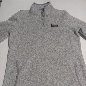 L.L. Bean Women's Polyester Sweater M REG Heather Gray